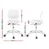 Artiss Ergonomic Office Chair Armless Study Chair Height Adjustable for Girls Boys Teens White