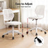 Artiss Ergonomic Office Chair Armless Study Chair Height Adjustable for Girls Boys Teens White