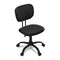 Armless Office Chair with Wheels, Ergonomic 360° Swivel Home Office Desk Chair, Height Adjustable Computer Task Chair with Fabric Back and Seat for Small Space, Black