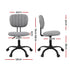 Armless Office Chair with Wheels, Ergonomic 360° Swivel Home Office Desk Chair, Height Adjustable Computer Task Chair with Fabric Back and Seat for Small Space, Grey
