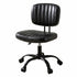 Artiss Armless Office Chair with Wheels, Ergonomic PU Leather Office Desk Chair, Height Adjustable 360° Swivel Computer Task Chair for Home Office, Study Room & Small Space, Black