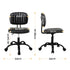 Artiss Armless Office Chair with Wheels, Ergonomic PU Leather Office Desk Chair, Height Adjustable 360° Swivel Computer Task Chair for Home Office, Study Room & Small Space, Black
