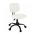 Artiss Armless Office Chair with Wheels, Ergonomic PU Leather Office Desk Chair, Height Adjustable 360° Swivel Computer Task Chair for Home Office, Study Room & Small Space, White