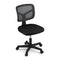 Armless Office Chair with Wheels, Ergonomic 360° Swivel Home Office Desk Chair, Height Adjustable Computer Task Chair with Fabric Back and Seat for Small Space, Black