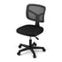Armless Office Chair with Wheels, Ergonomic 360° Swivel Home Office Desk Chair, Height Adjustable Computer Task Chair with Fabric Back and Seat for Small Space, Black