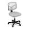 Armless Office Chair with Wheels, Ergonomic 360° Swivel Home Office Desk Chair, Height Adjustable Computer Task Chair with Fabric Back and Seat for Small Space, Grey