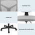 Armless Office Chair with Wheels, Ergonomic 360° Swivel Home Office Desk Chair, Height Adjustable Computer Task Chair with Fabric Back and Seat for Small Space, Grey