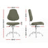Artiss Armless Office Chair Ergonomic Soft Fleece Height Adjustable Vanity Desk Chair Green