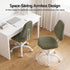 Artiss Armless Office Chair Ergonomic Soft Fleece Height Adjustable Vanity Desk Chair Green