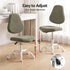 Artiss Armless Office Chair Ergonomic Soft Fleece Height Adjustable Vanity Desk Chair Green