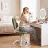 Artiss Armless Office Chair Ergonomic Soft Fleece Height Adjustable Vanity Desk Chair Green