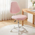 Artiss Armless Office Chair Ergonomic Soft Fleece Height Adjustable Vanity Desk Chair Pink