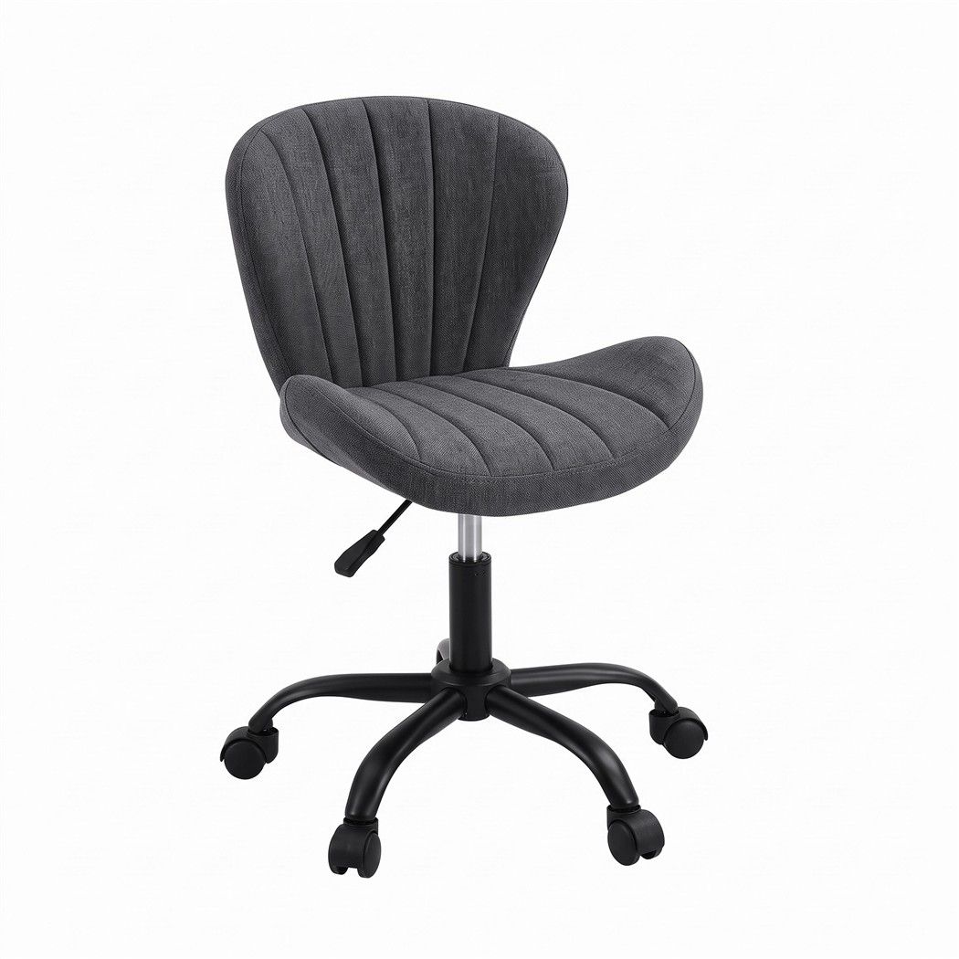 Artiss Armless Office Chair Height Adjustable Swivel Desk Chair Dark Grey