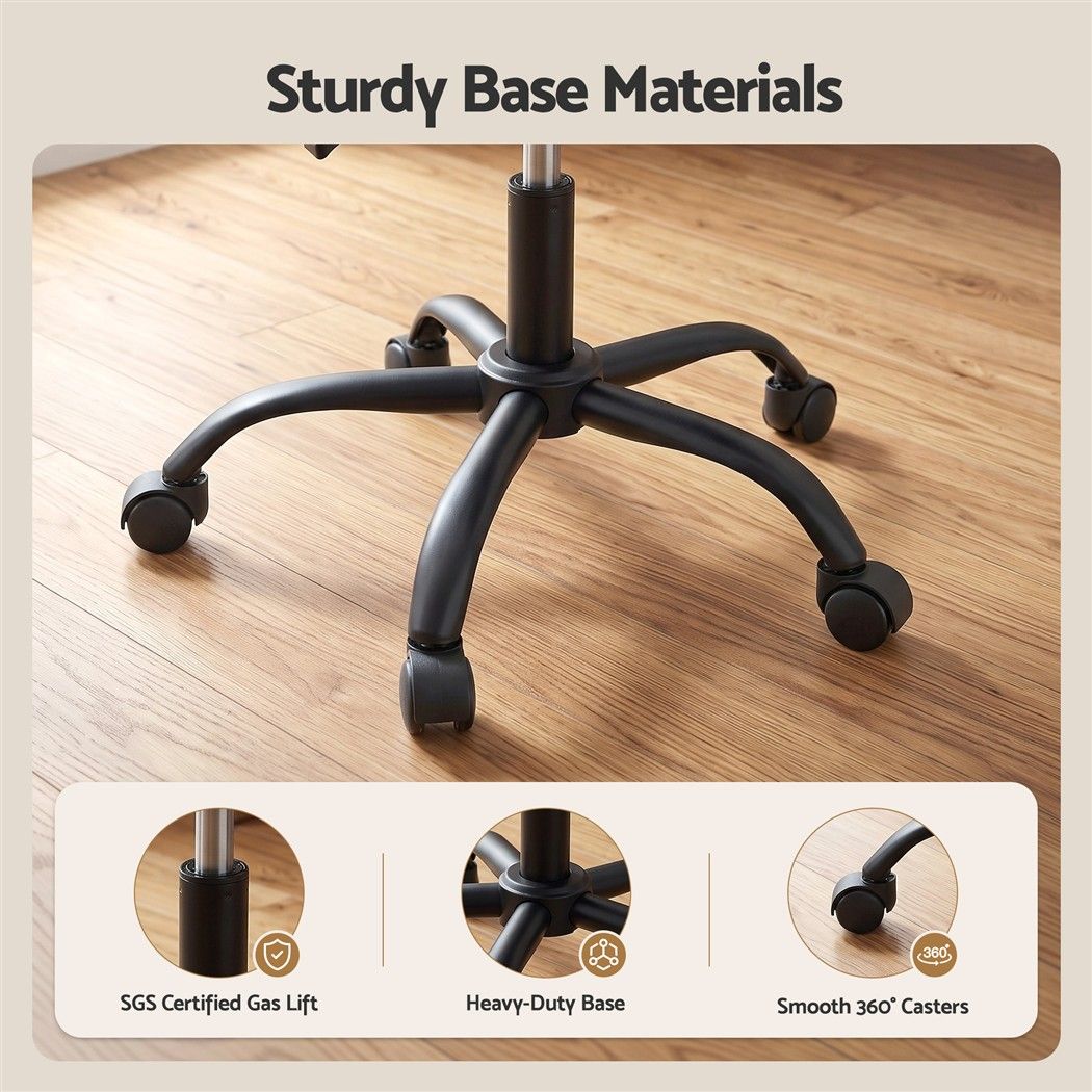 Artiss Armless Office Chair Height Adjustable Swivel Desk Chair Dark Grey