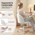 Artiss Office Chair Armless Swivel Vanity Desk Chair with Wheels Teddy Fleece White