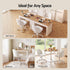 Artiss Office Chair Armless Swivel Vanity Desk Chair with Wheels Teddy Fleece White