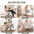 Artiss Armless Cross Legged Office Chair Wide Seat Vanity Chair Teddy Fleece Beige