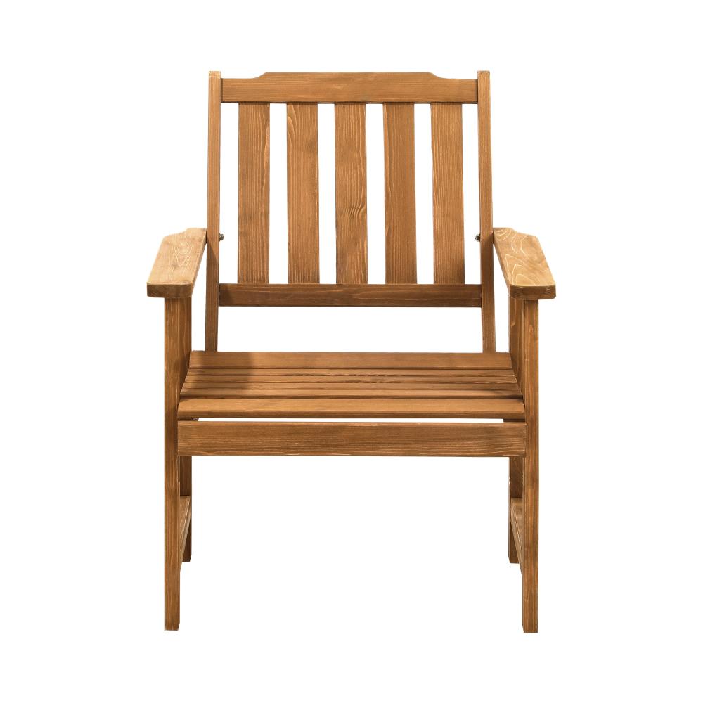 Outdoor Armchair Wooden Patio Chairs Brown
