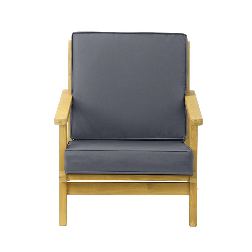 Outdoor Armchair Wood Chair with Cushion