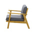 Outdoor Wooden Armchair with Cushion