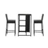 Outdoor Bar Table Stools Set Rattan 3 Piece