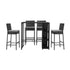 Outdoor Bar Table Stools Set Rattan 5 Piece