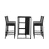 Outdoor Bar Table Stools Set Rattan 5 Piece