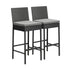 Garden Bar Stools Rattan Dinning Chairs 2X