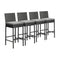 Garden Bar Stools Rattan Dinning Chairs 4X