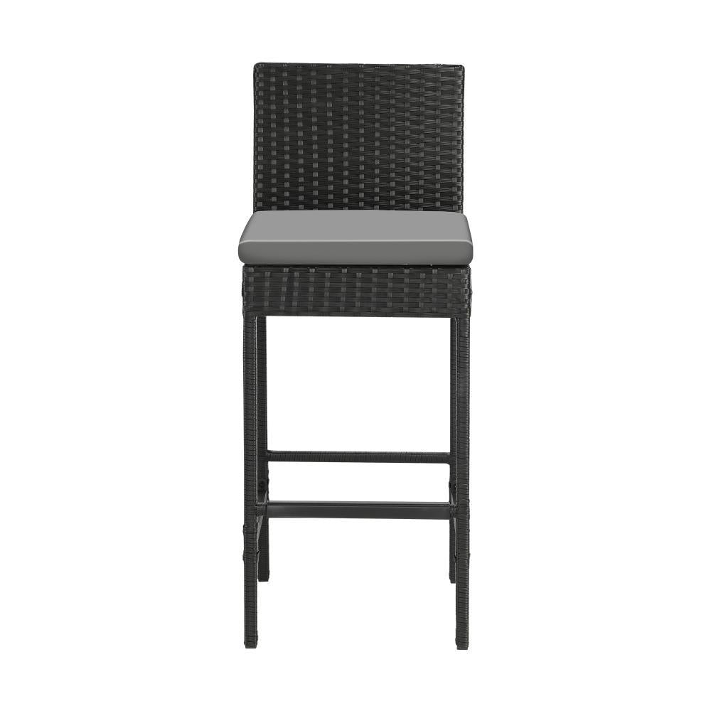 Garden Bar Stools Rattan Dinning Chairs 4X