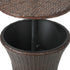 Rattan Cooler Ice Bucket Table Storage Brown