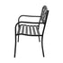 Garden Bench 3 Seater Bird Pattern Black