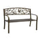 Garden Bench 3 Seater Bird Pattern Bronze