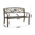 Garden Bench 3 Seater Bird Pattern Bronze