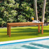 120cm Garden Bench Wooden Slatted Seat 2 Seater