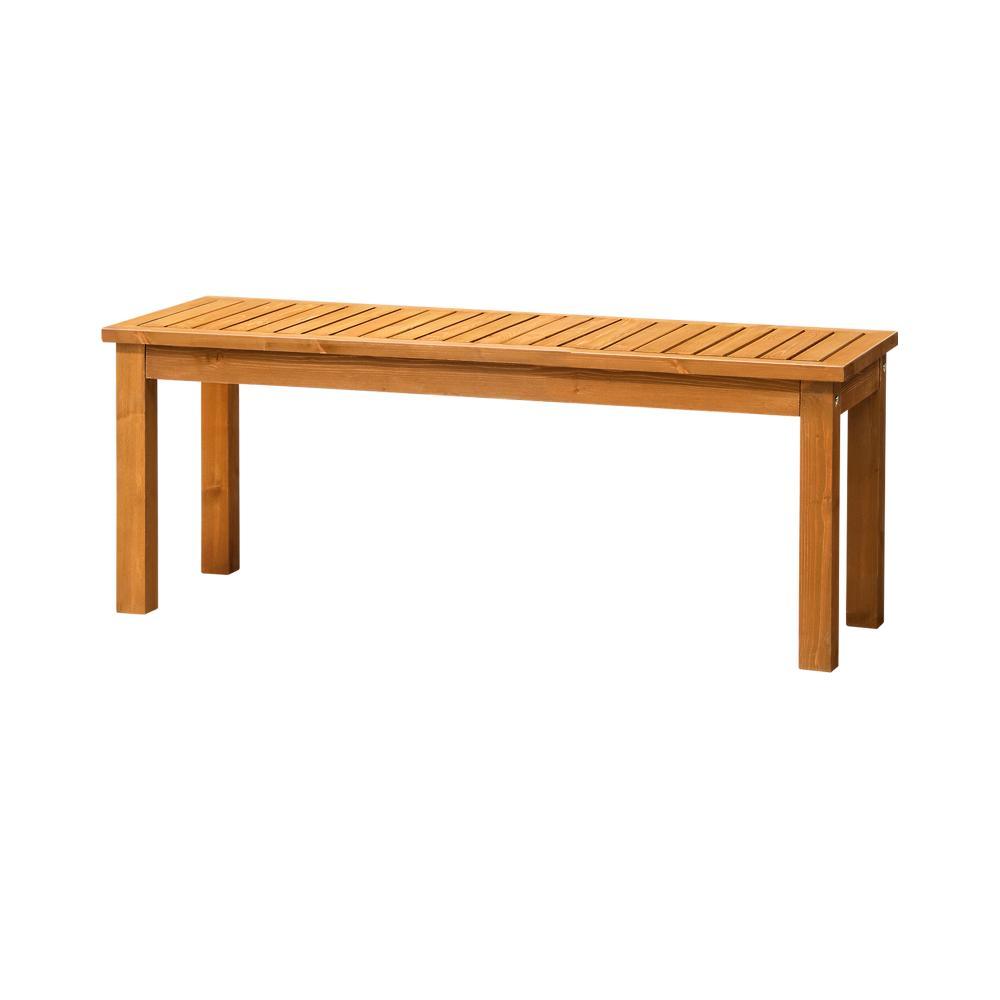 120cm Garden Bench Wooden Slatted Seat 2 Seater