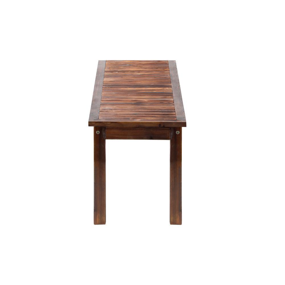 150cm Garden Bench Wooden Slatted Seat
