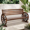 Garden Bench 3 Seater Wooden Wagon Chair