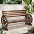Garden Bench 3 Seater Wooden Wagon Chair