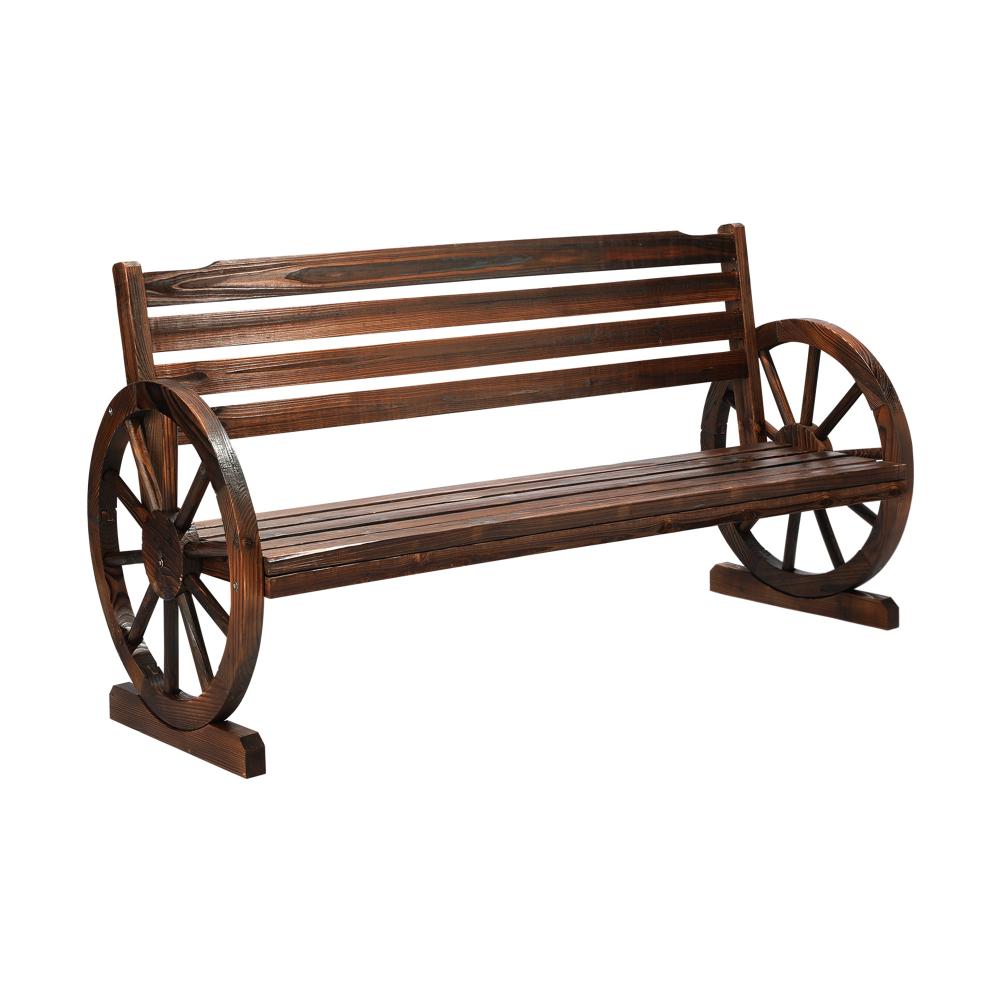 Garden Bench 3 Seater Wooden Wagon Chair