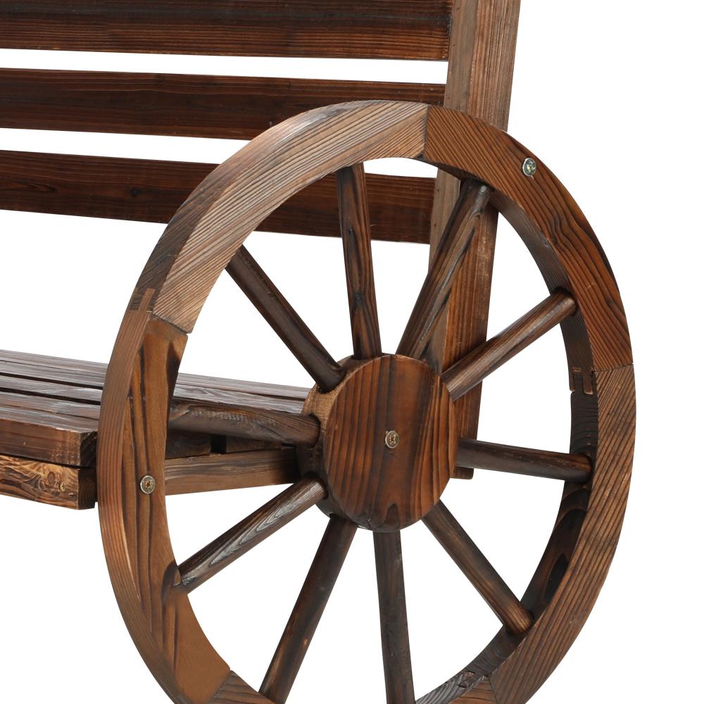 Garden Bench 3 Seater Wooden Wagon Chair