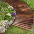 Garden Wooden Pathway 8ft Roll-Out Curved