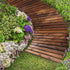 2PC Garden Wooden Pathway 8ft Roll-Out Curved