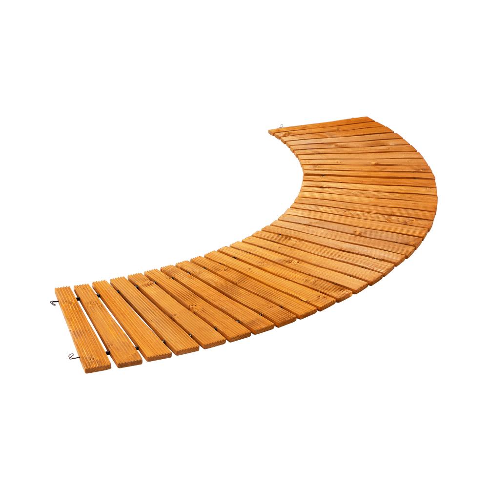 Garden Wooden Pathway 8ft Curved Roll-Out