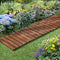 8ft Roll-Out Wooden Garden Pathway Anti-Slip Weather Resistant Walkway Mat