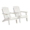 Livsip 2PCS Folding Adirondack Chairs HDPE Outdoor Patio Chair Cup Holder White