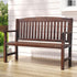 2 Seater Wooden Garden Bench Fir Wood Outdoor Patio Bench 300kg Capacity