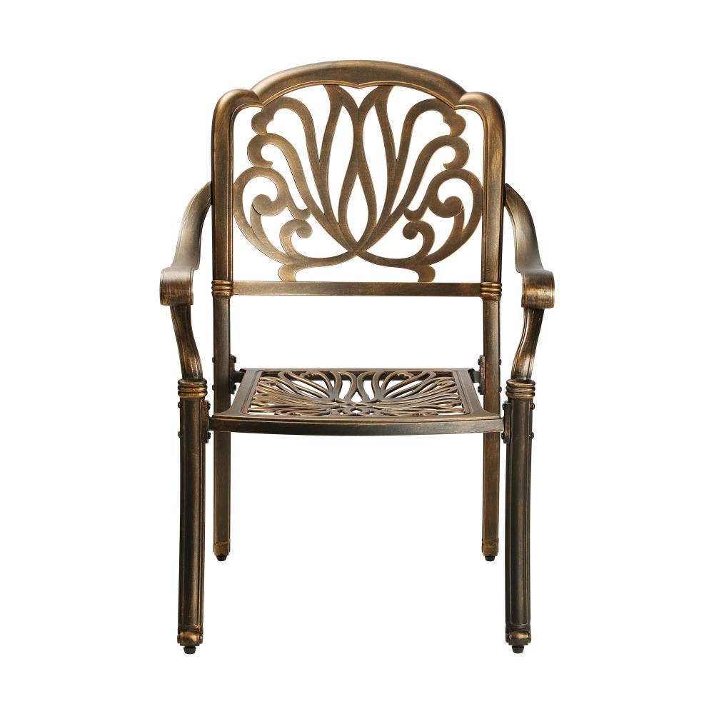 Outdoor Dining Chairs Cast Aluminium Frame Set of 2