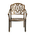 Outdoor Dining Chairs Cast Aluminium Frame Set of 2