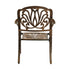 Outdoor Dining Chairs Cast Aluminium Frame Set of 2